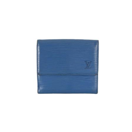 Louis Vuitton Vintage, Pre-owned Leather Wallet Blauw, Dames, Maat:ONE Size