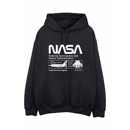 NASA Dam/Kvinnor Rymdfärjan Hoodie XL Svart