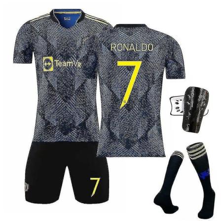 Manchester United Jersey Set Uefa bortatröja 2021-22 RONALDO 7 For Kids 16 (90-100cm)