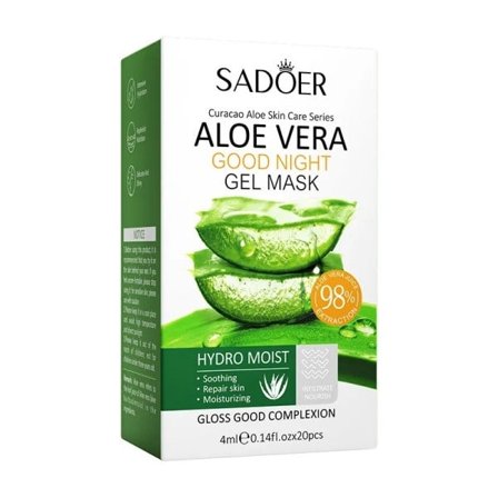 20 kpl Aloe Vera geeli kannettava kasvohoito naamio rauhoittava ja korjaava jälkeen kosteuttava kosteuttava kutistuva huokoset uni naamio