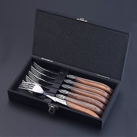 6 kpl haarukkaa laatikossa ruokailuun ja tarjoiluun