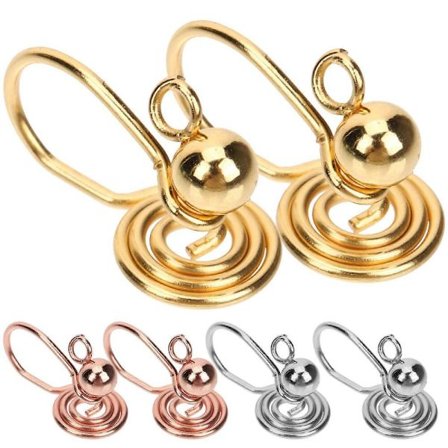 6 st Tryck Örhängen Clip On Örhänge Falska Örhängen Spiral Clip Örhängen
