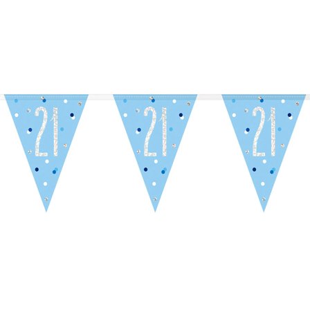Flaggirlang 21 År Blå & Silver