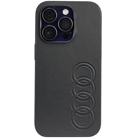 Audi syntetisk lær iPhone 14 Pro 6,1" svart/svart hardcase AU-TPUPPCIP14P-TT/D1-BK
