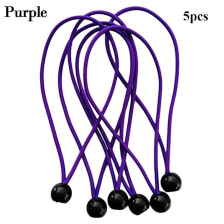 5 stk Elastisk rebbold Bungee-snor LILLA