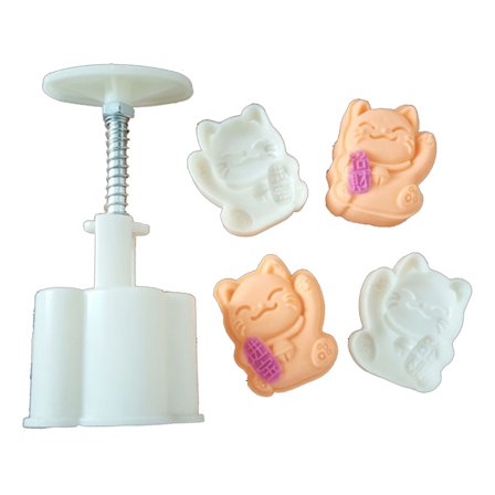 Månen form mitten av hösten DIY Hand Press Djur Cookie Stamp Bakverk Tool Maker