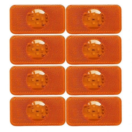 8 st 24V LED Sidomarkeringsljus Lastbil Blinkers Sidoljus Kompatibel med Volvo Fh Fm Fl Lastbil Ljus Amber Artikelnummer