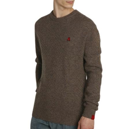 Essentiel Antwerp, Round-neck Knitwear Bruin, Heren, Maat:XL