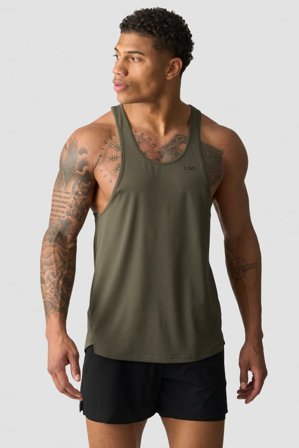 ICANIWILL - Stride Stringer Top Men Army - Toppe - Herrer - Træningstøj fra ICIW