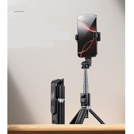 74 cm Selfie Stick - Bluetooth Tripod - 3-i-1 Selfie Stick - Sort