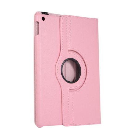 Apple iPad 10.2 2021/2020/2019 Litchi Texture Stand-etui - Lyserød