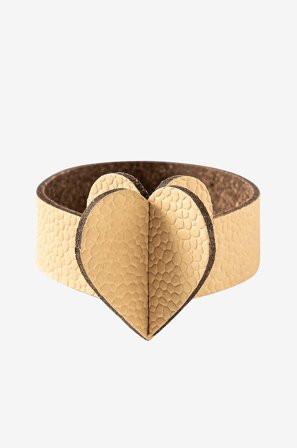 MiLLE W NORDISK DESIGN - Lautasliina rengas sydän 4-pack - Beige - Lautasliinarenkaat - - Homeroom