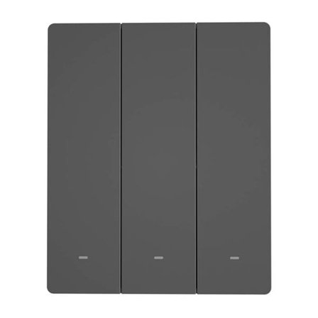 Smart WiFi-vægkontakt SONOFF M5-3C-80 (3-kanals, til ramme, grafit)