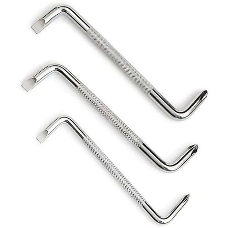 3-delars offset skruvmejselset med spårskruvmejsel och magnetisk skruvmejsel, Z-typ med Phillips skruvmejsel