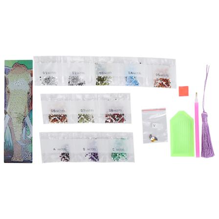 Dyre mønster diamantmaleri bokmerke DIY Rhinestones pyntet bokmerker med duskAA399