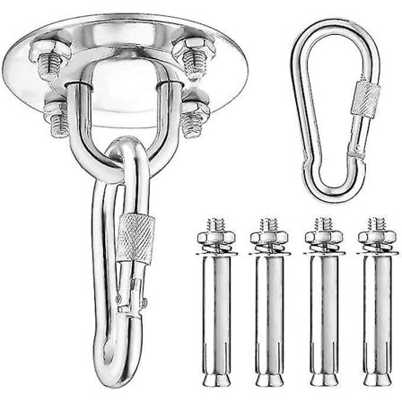 Rustfrit Stål Øjeplade Snap Hæk Carabiner Skruer Loft