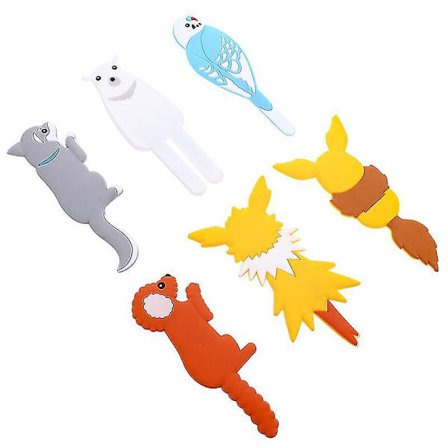 15.5X7.5cm Blandede Farger Universelle Kroker 6stk Veggmonterte Baderomskroker Punchfrie Kroker Tegneserie An