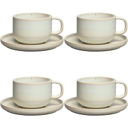 Decotique BON teekuppi aluslautasella 4 kpl, steam