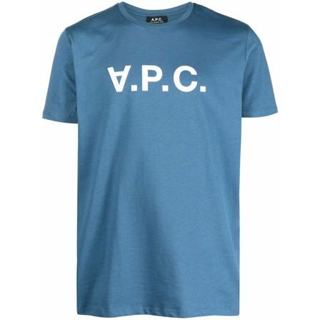 A.p.c., A.p.c. T-shirts and Polos Clear Blue Niebieski, Mężczyzna, Rozmiar: M