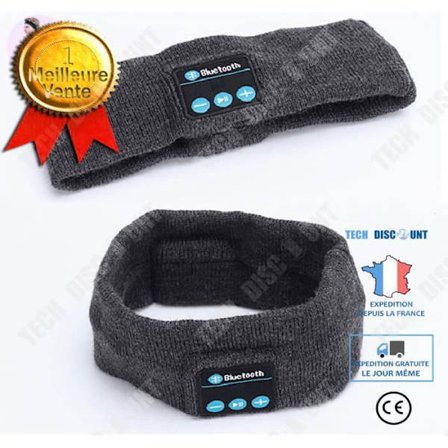 Bandeau elektronisk - TD - Handsfree kit - Inbyggda hörlurar - Sport - Mörkgrå