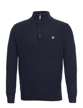 Ribbed 1/4 Zip Jumper Blue Lyle & Scott