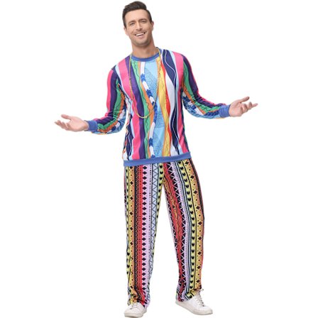 Herrar Discodräkter 80-tals Kostymer För Män Med Power Disco Design