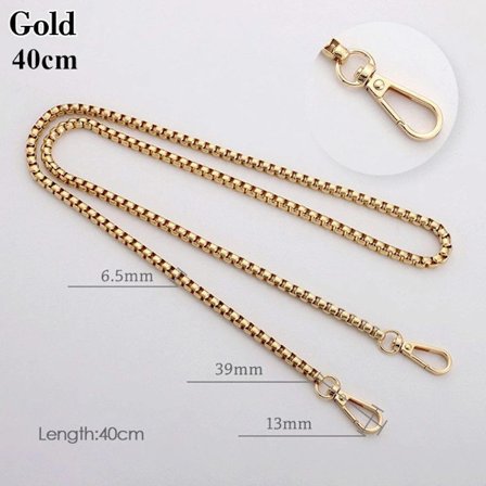 Axelremsväska Handväska Handtag GULD 40CM Guld 40cm