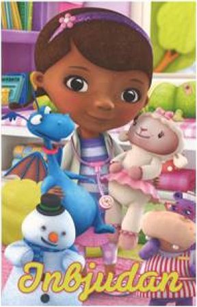 Invitasjonskort for Doc McStuffins på svensk, 8-pakning.