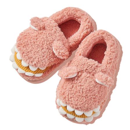 Vuxna Barn Rund Toe Animal Plysch Toffel Sovrum Hem Skor