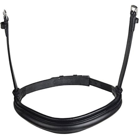 Collegiate Läder Mono Crown Cavesson Nosgrimma Helt Svart