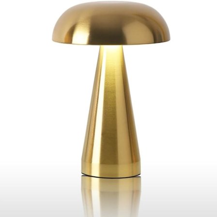 Bærbar metal bordlampe, 3-farvet berøringskontrol, genopladeligt batteri - Ideel sengelampe til natbord i soveværelset