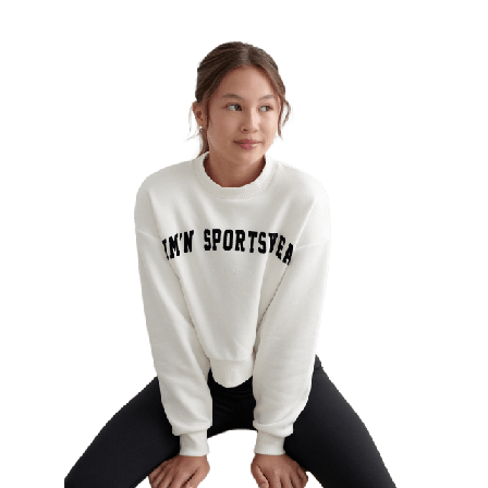 aim'n Young Varsity Sweatshirt Överdelar Dam Vit 146/152