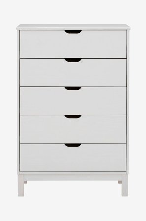 Loft24 - Lipasto Post 5 laatikkoa - Valkoinen - Lipastot - - Homeroom