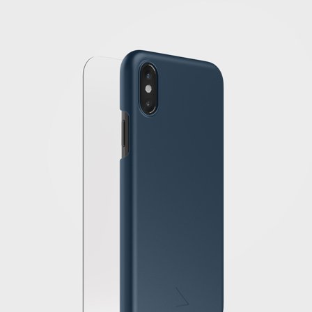 Blueberry Blue Phone Case & Screen Protection Bundle | agood, iPhone X XS