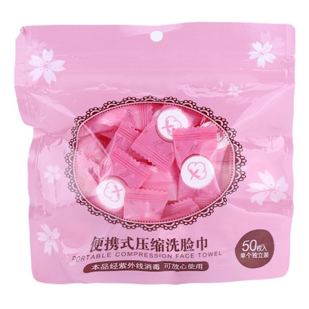 Engangs Non Woven Komprimert Mini Håndkle Ansiktsrenseklut Reise 50 stk