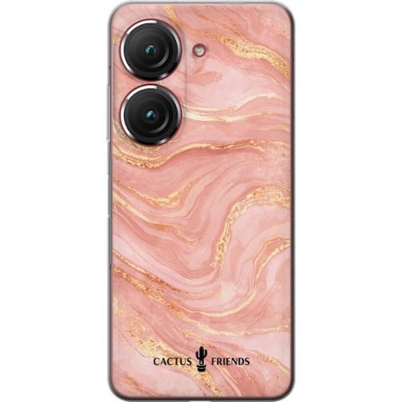Kompatibelt Mobildeksel til Asus Asus Zenfone 9 Cactus and Friends – RoseGoldFlow