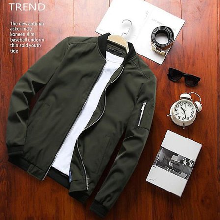 Miesten Slim Fit Softshell Vetoketjullinen Baseball-lentäjäntakki Kevääseen