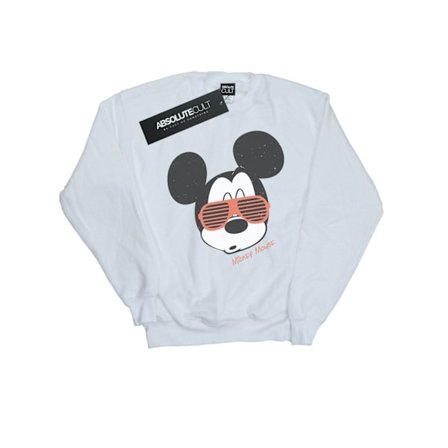 Disney Herr Mickey Mouse Solglasögon Sweatshirt L Vit