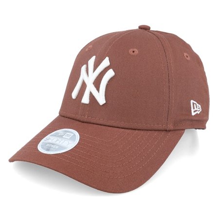 New Era - Marrón adjustable Gorra - New York Yankees Womens League Essential 9FORTY Brown/White Adjustable @ Hatstore