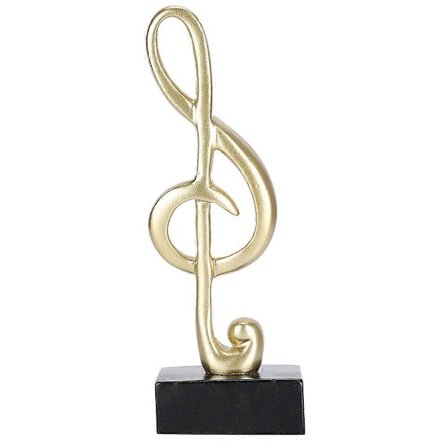 Stylish Resin Desktop Figurine Music Note Statue Home Office Decoration Ornament Gift