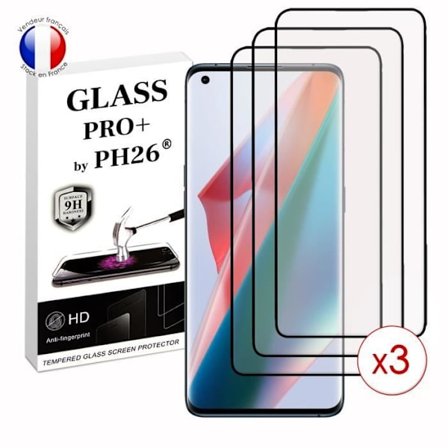 Beskyttelsesfilm - INTEGRAL - Oppo Find x3 Pro - hærdet glas - Pakke med 3 - Ultra holdbar