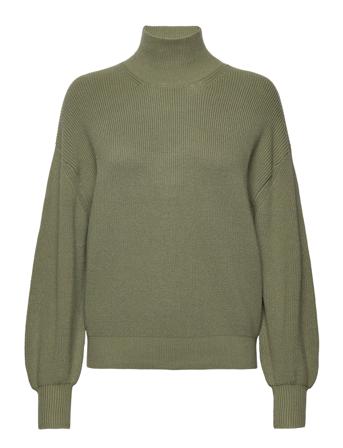 Mschmagnea Rachelle Rib Pullover Pullover Striktrøje Khaki Green MOSS COPENHAGEN