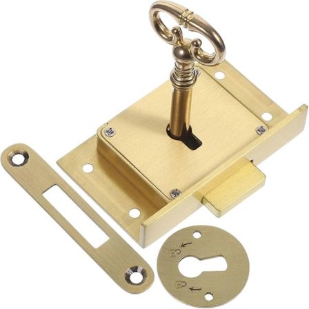 1 Set Hem Skåplås Mässing Möbel Lås Kraftigt Dörrlås Skåplås OEN