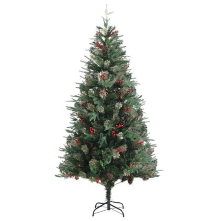 Vidaxl Plastgran Med Kottar Grön 225 Cm Pvc&pe