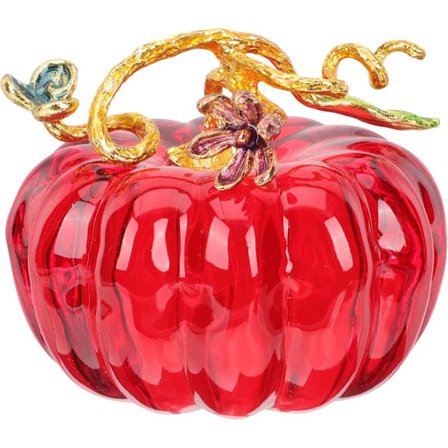 Håndblæst Glas Græskar Figurer Pynt Glas Samleobjekt Figur Græskar Dekorationer Statue Krystaller Sten