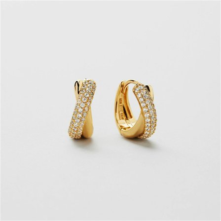 Forever Love Creolen - 24K VERGOLDETES STERLINGSILBER