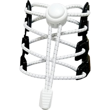 3-pak selvlåsende elastiske snørebånd (hvide), reflekterende N