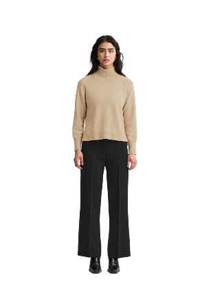 Newhouse Stickad Polotröja Mira Tröjor Dam Beige L