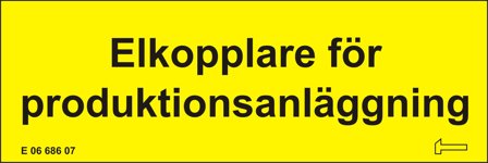 Hammarprodukter V0005007 Dekal elkopplare för produktionsanläggning, Skyltar