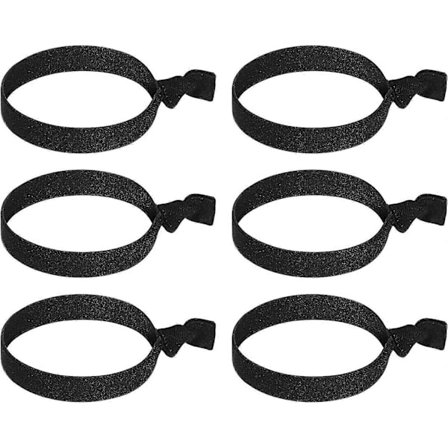 6 kpl Joustavat hiuslenkit miehille, 11x1,5 cm leveä joustava poninhäntälenkki paksuille ja kiharille hiuksille miehille